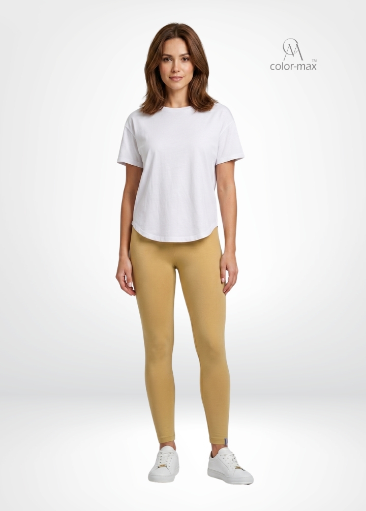 DARK BISCUT - Premium Cotton Lycra Ankle Leggings